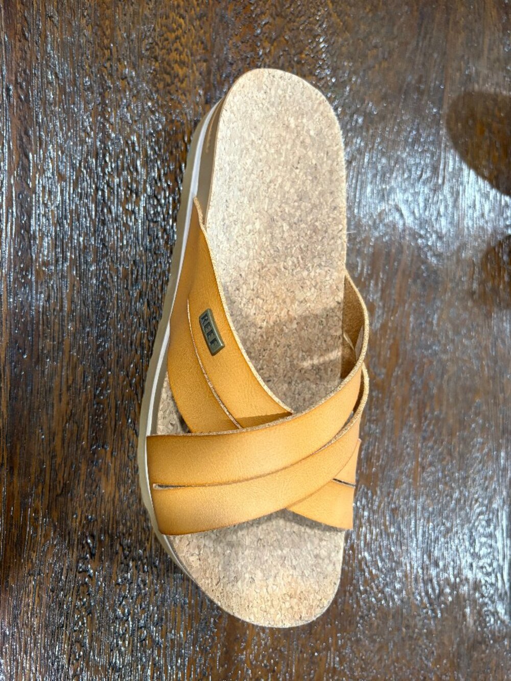 Reef Platform Slip On Sandal Camel Brown sz 8 Amputee Single Right Foot